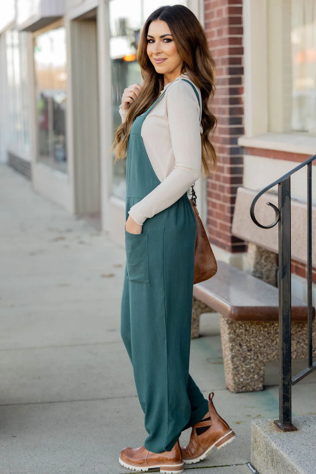 Front Pocket Tank Jumpsuit