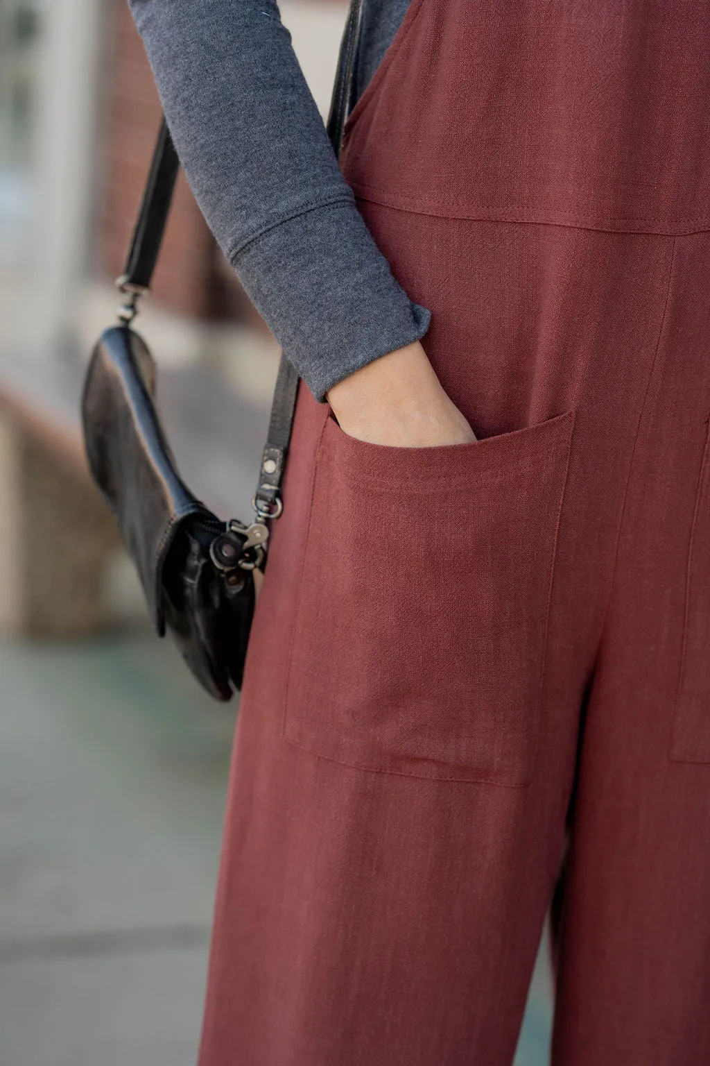 Front Pocket Tank Jumpsuit