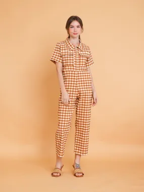 GET SPOTTED SHOP STOCKS Brown Collection: Idara Jumpsuit (LIMITED)