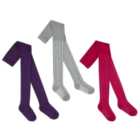 Girls Assorted Cable Knit Tights