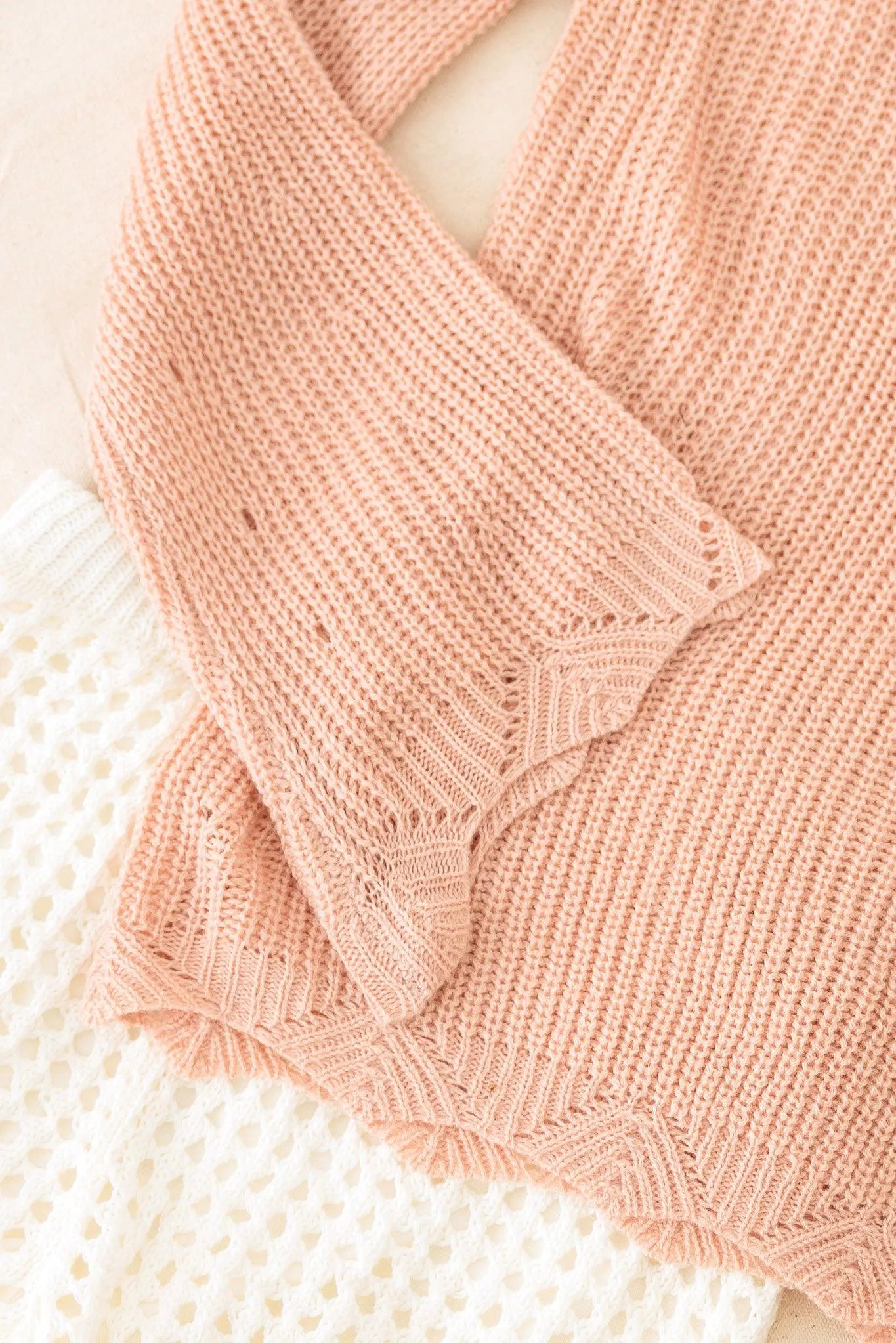 Girls Casual Solid Cold Shoulder Tie Sweater