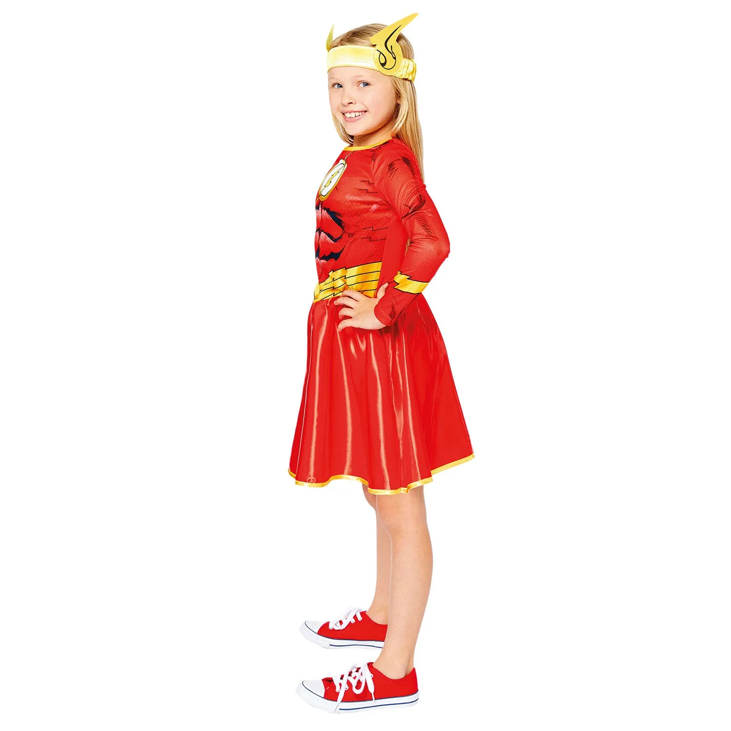 Girls The Flash Sustainable Fancy Dress Comic Book Superhero Costume