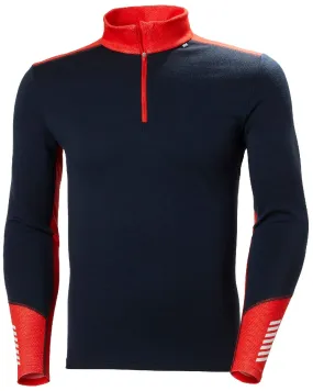 Helly Hansen Mens Lifa Merino Midweight Half-Zip Base Layer