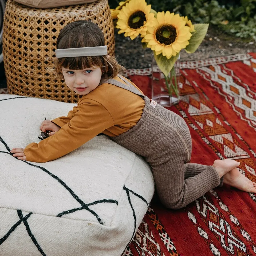 Hippy Footless Tights With Braces - Cocoa Blend