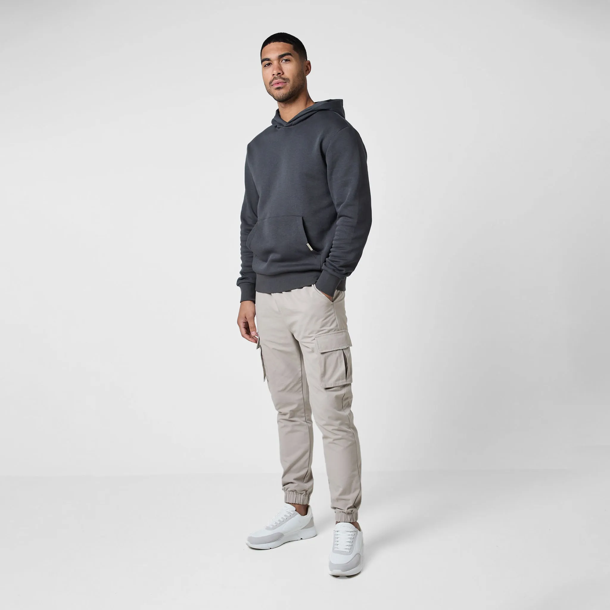 Hoodie & Cargo Pant Set | Charcoal Stone