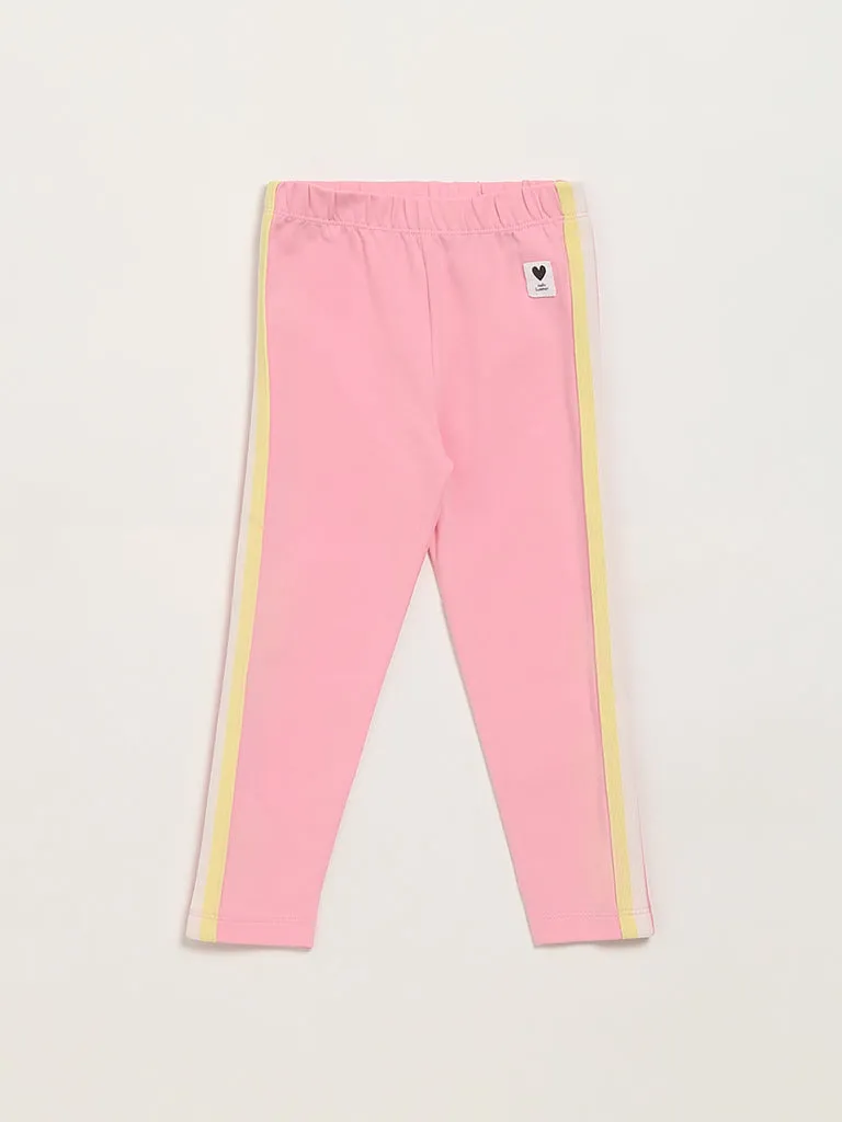 HOP Kids Pink Cotton Leggings