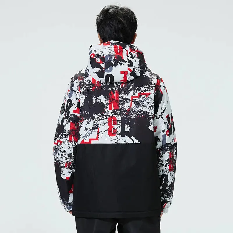 Hotian Men Hooded Skiing Cargo Jacket Soft Shell