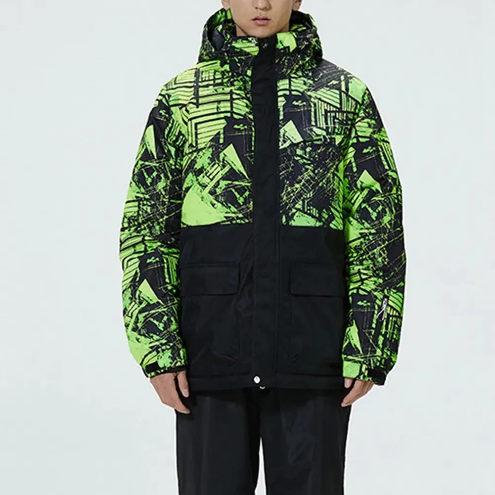 Hotian Men Hooded Skiing Cargo Jacket Soft Shell