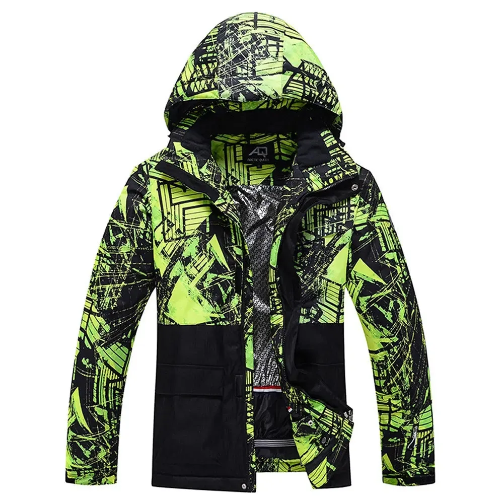 Hotian Men Hooded Skiing Cargo Jacket Soft Shell