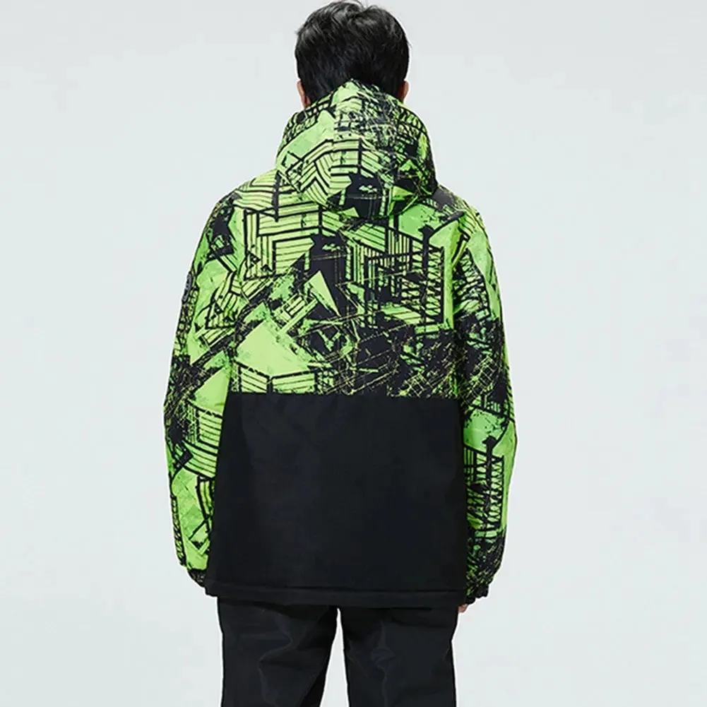 Hotian Men Hooded Skiing Cargo Jacket Soft Shell