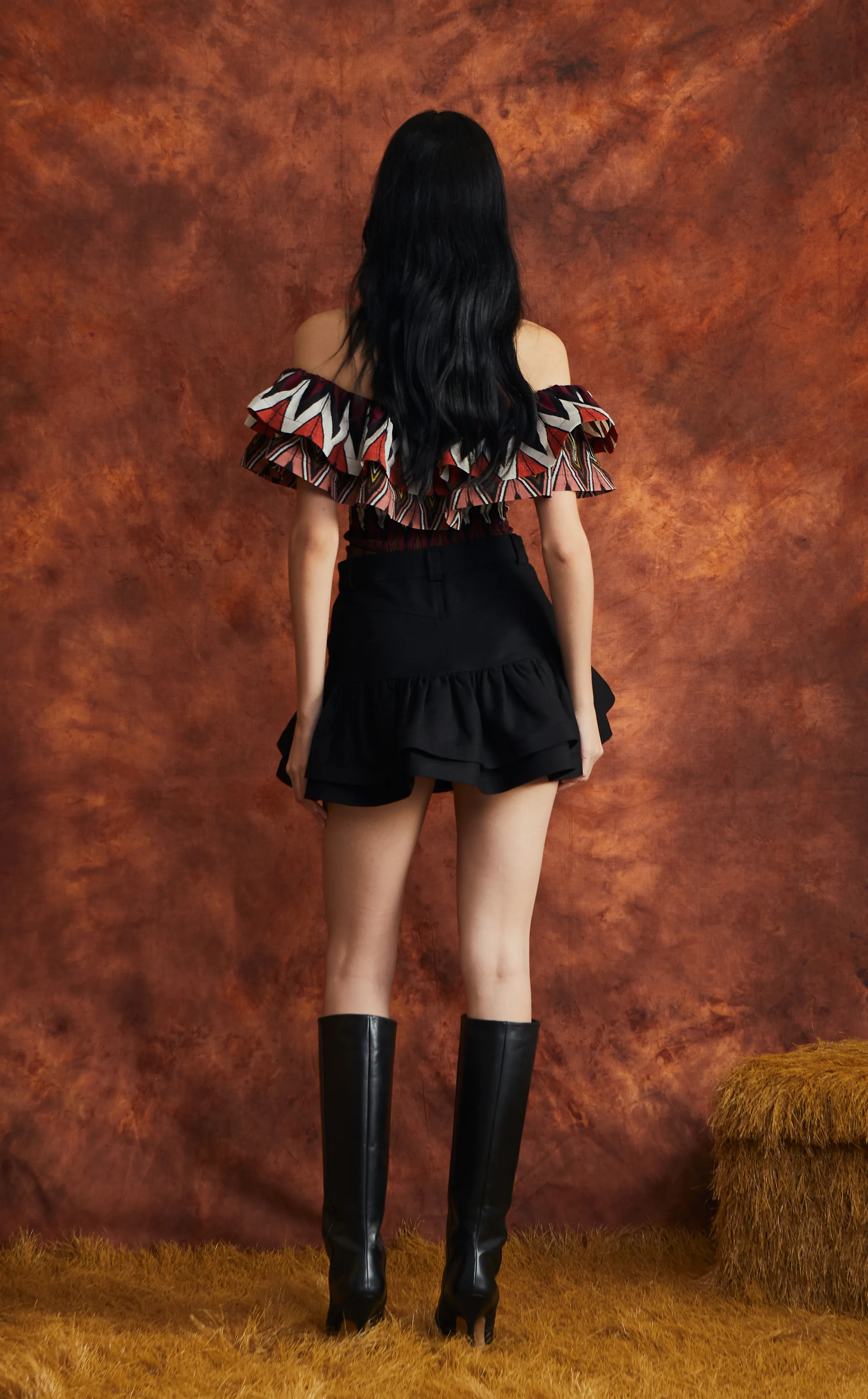 IBIZA TOP -  MULTI COLOR CHEVRON
