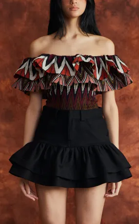 IBIZA TOP -  MULTI COLOR CHEVRON