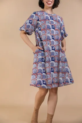 [IMPERFECT] LAYLA PUFF SLEEVE DRESS - SEA SCALLOPS