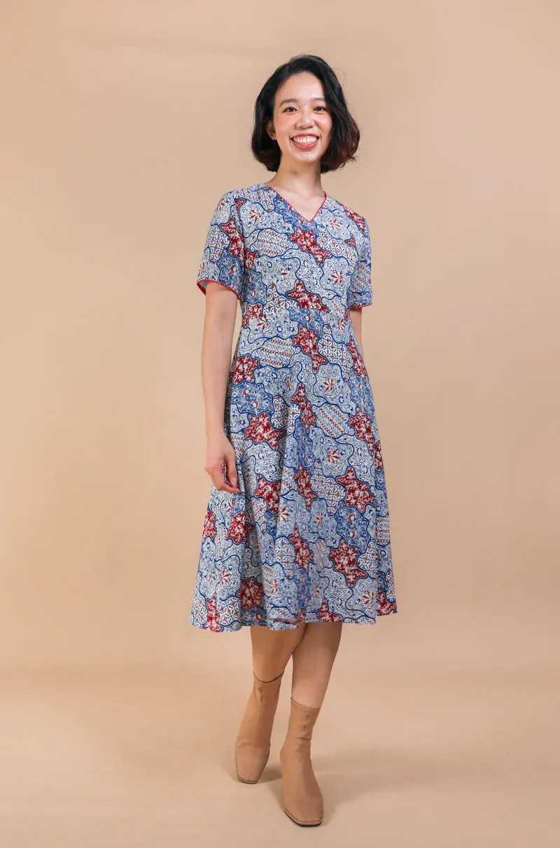[IMPERFECT] STELLA MIDI DRESS - BLUE ISLAND