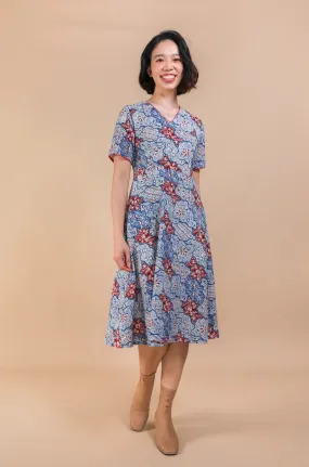 [IMPERFECT] STELLA MIDI DRESS - BLUE ISLAND