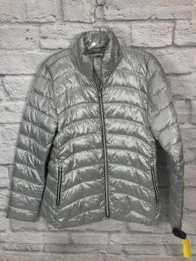 Jacket Puffer & Quilted By Gap In Silver, Size: M