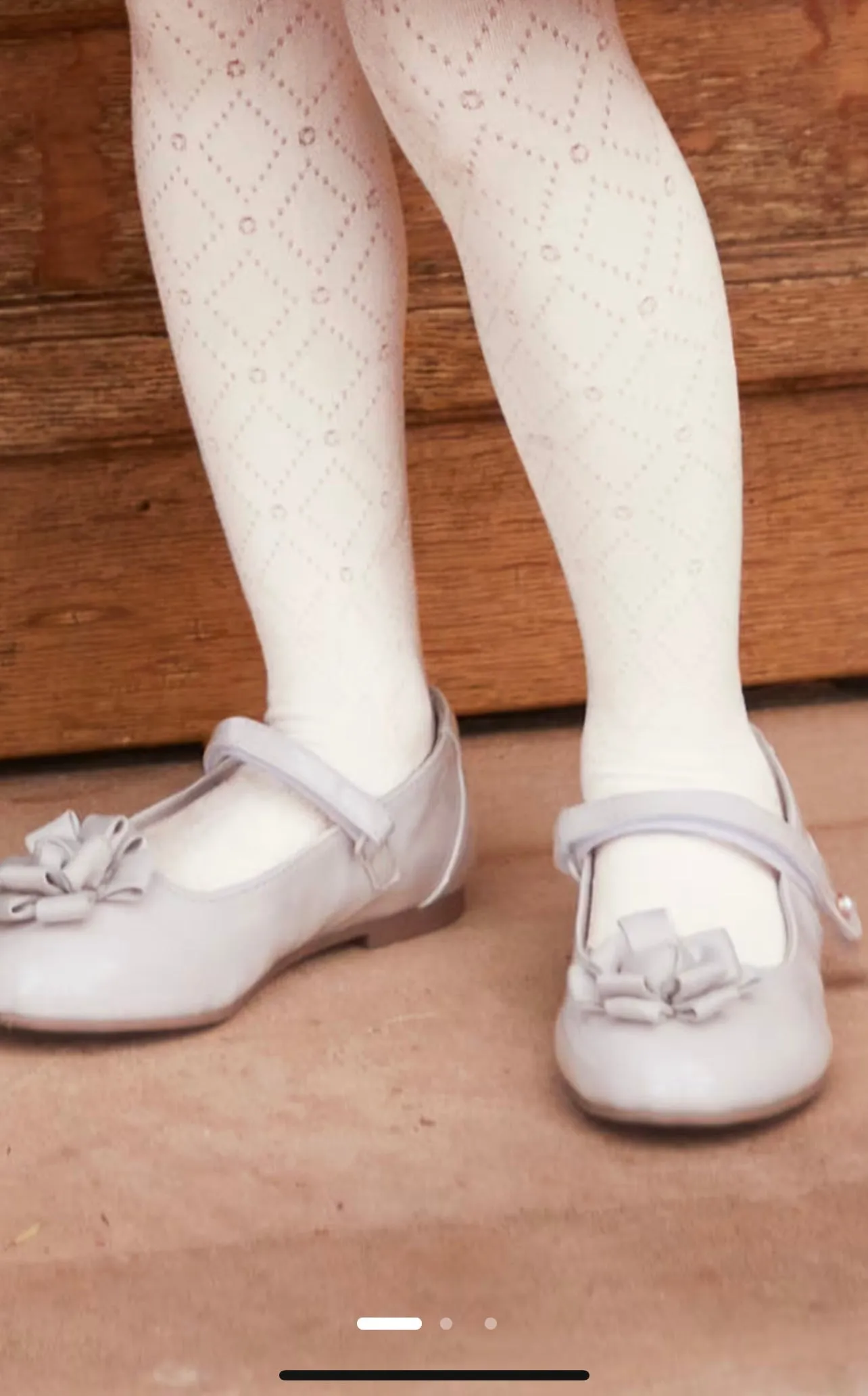 Jacquard Rhombus Cream Tights