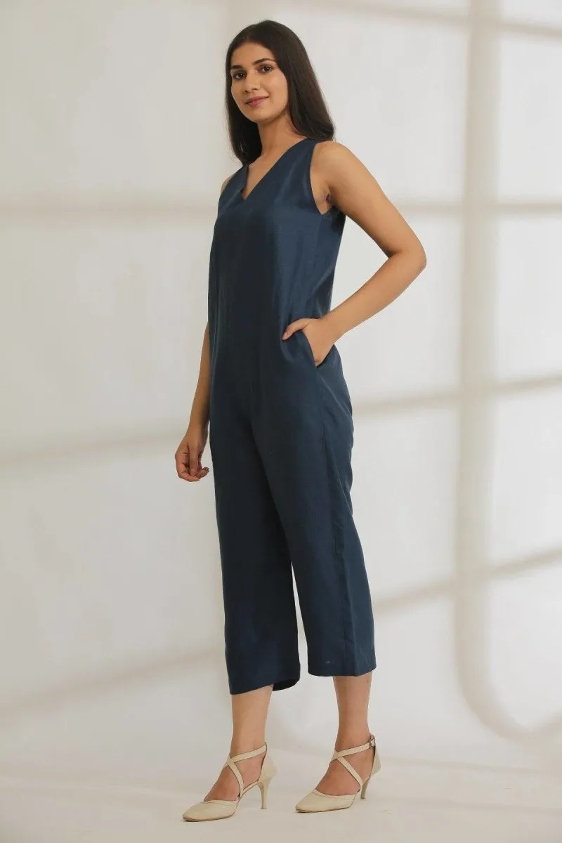 Jumpin Hemp Jumpsuit Navy Blue