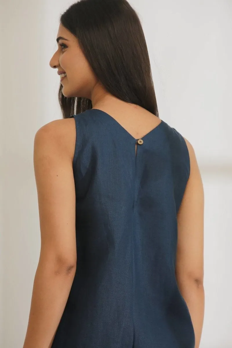 Jumpin Hemp Jumpsuit Navy Blue
