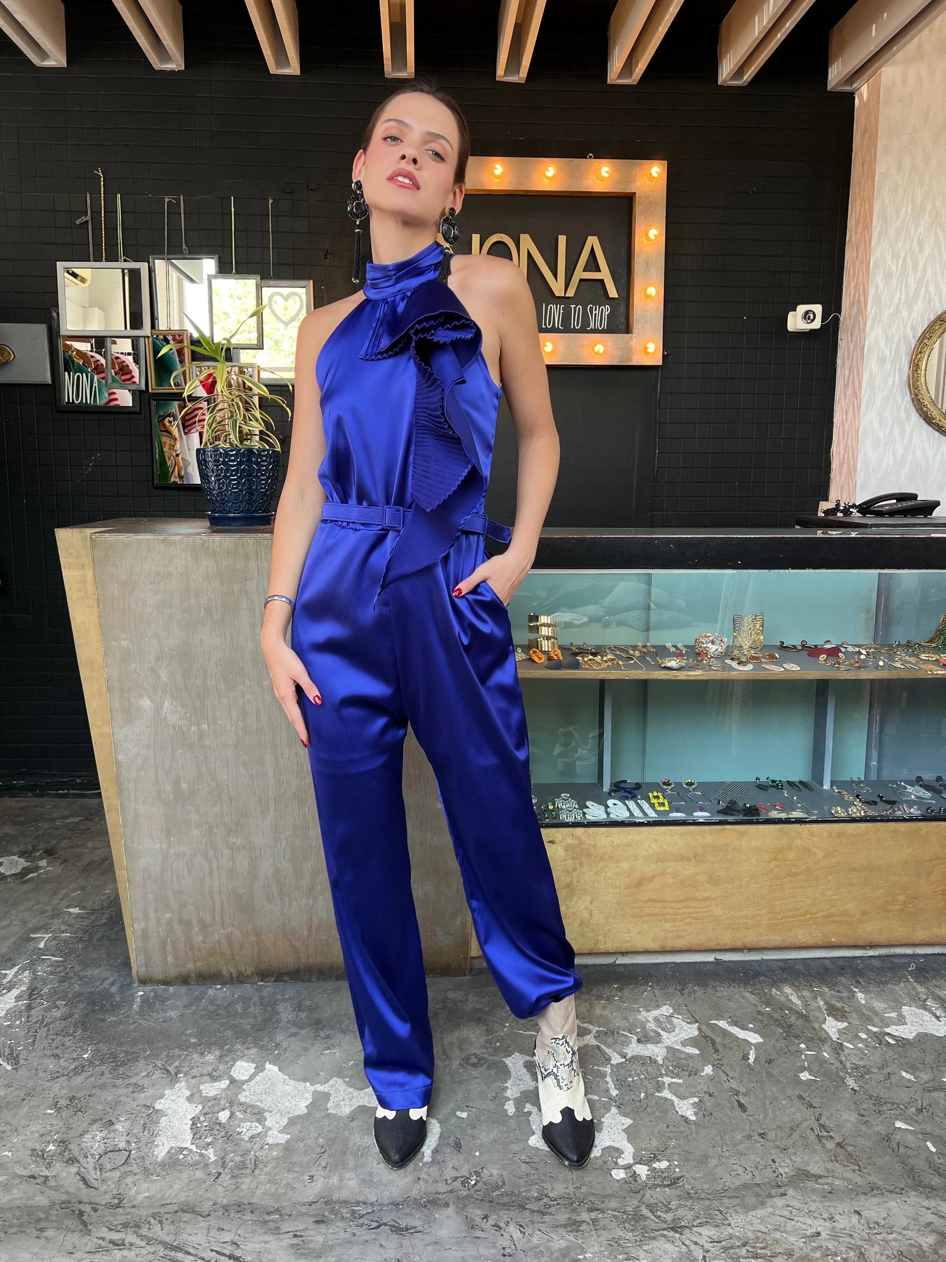 Jumpsuit escarola frontal