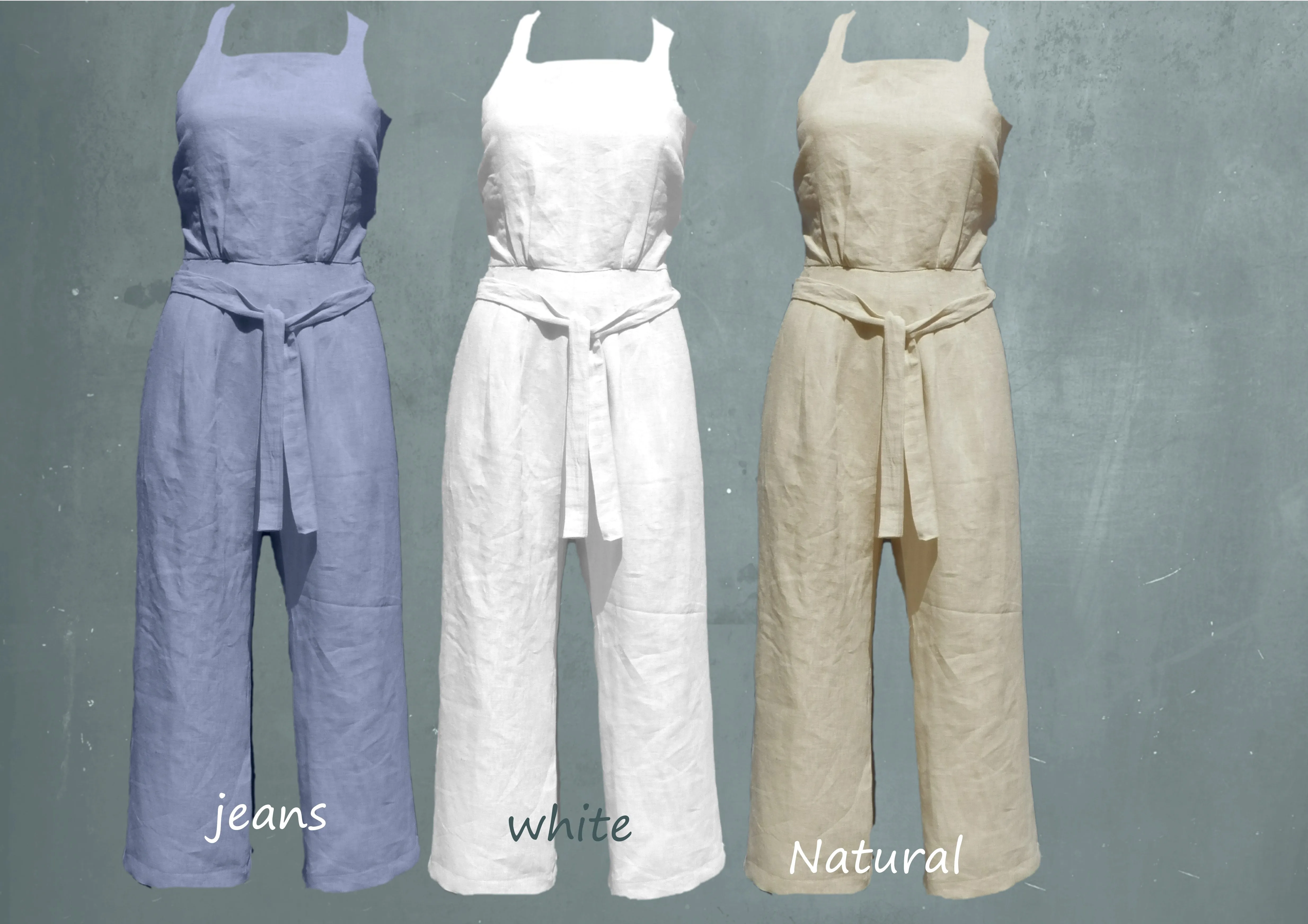 jumpsuit in linnen/ linen jumpsuit