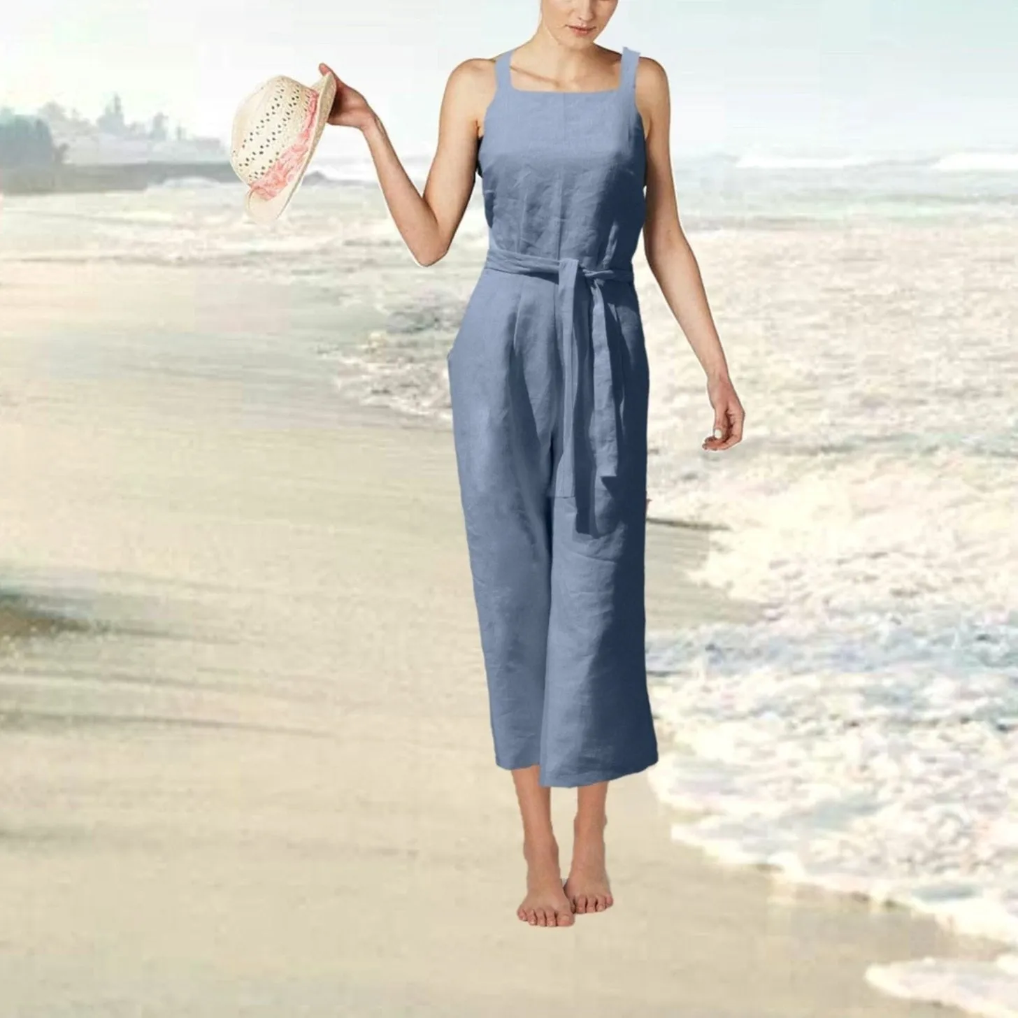 jumpsuit in linnen/ linen jumpsuit