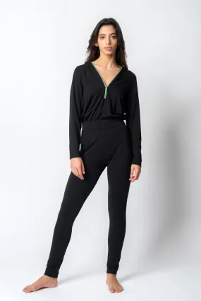 Jumpsuit With Hood Black