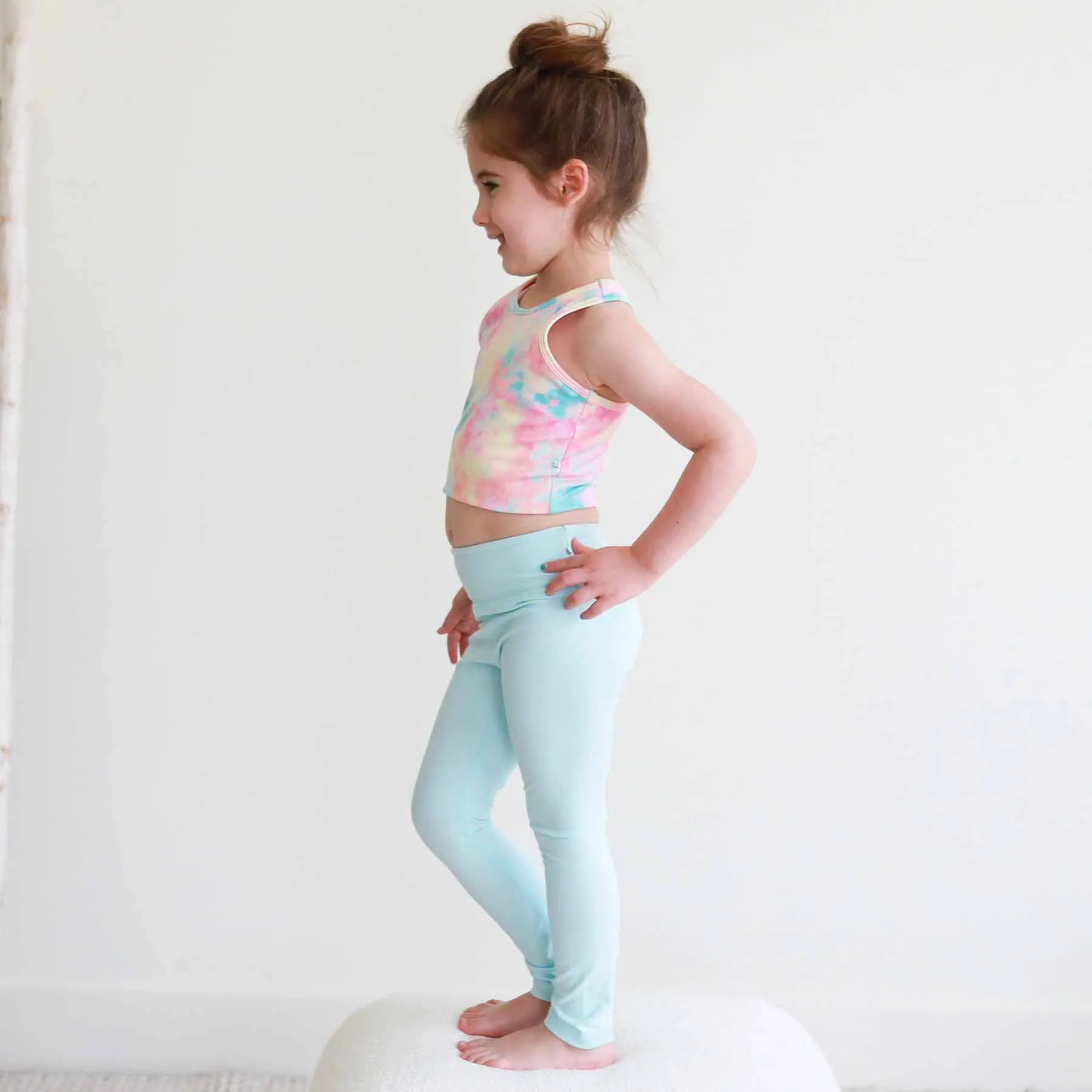 Kids CloudActive™ Leggings | Candy Blue