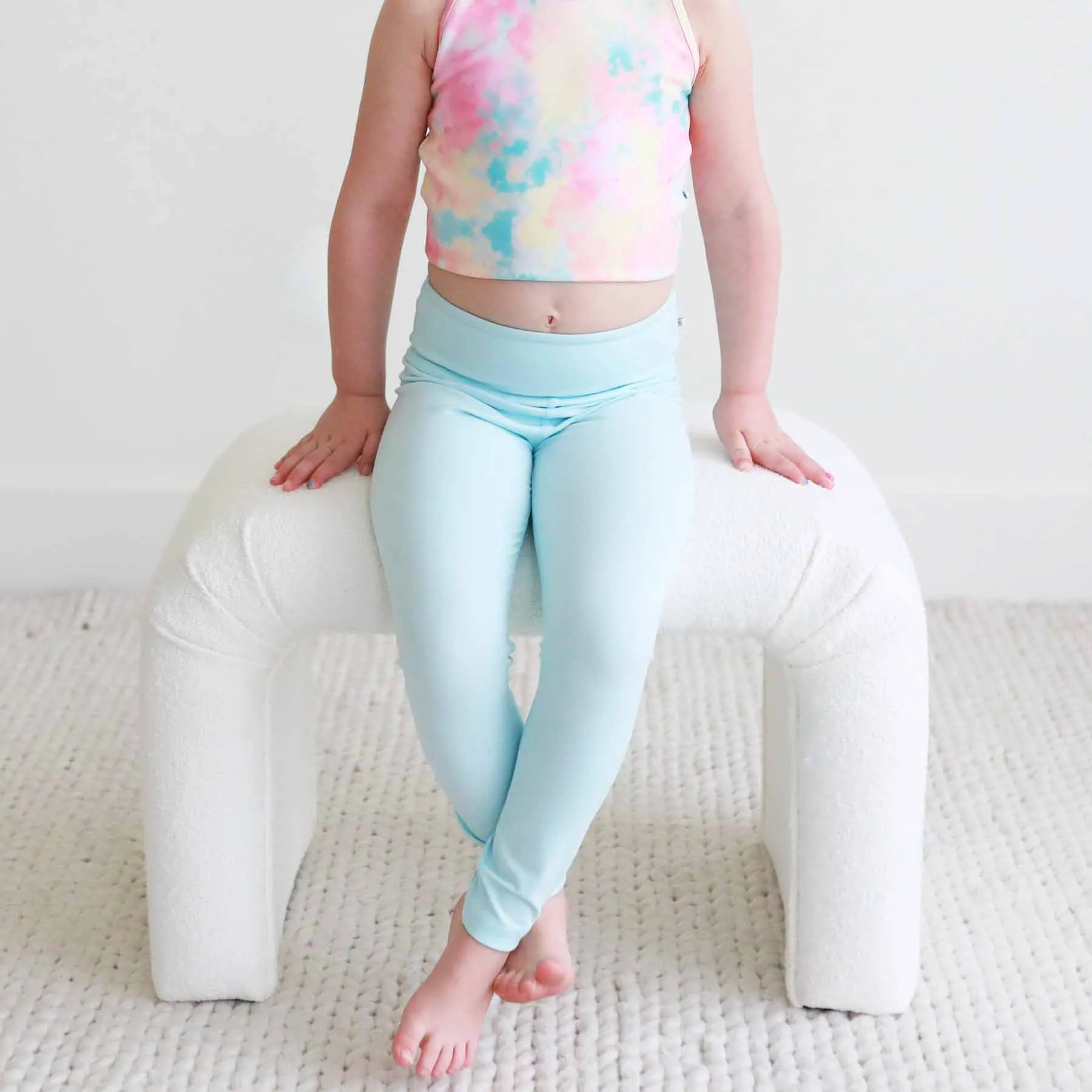 Kids CloudActive™ Leggings | Candy Blue