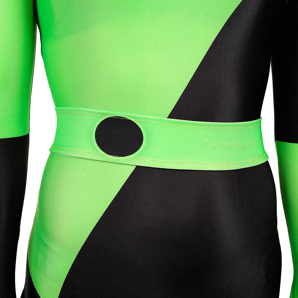 Kim Possible Shego Costume Jumpsuit Adults Halloween Costumes Bodysuit Green Cosplay