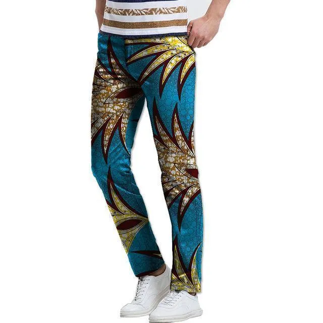 Kitenge Trousers Slim Fit Pants For Men