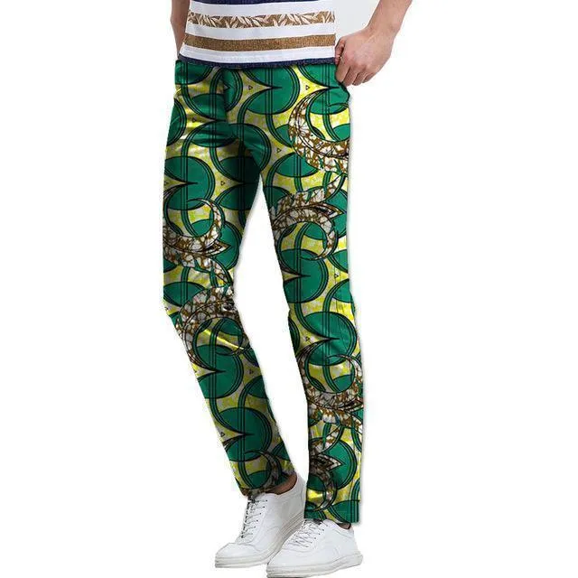 Kitenge Trousers Slim Fit Pants For Men