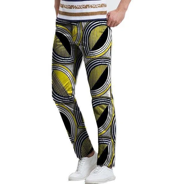Kitenge Trousers Slim Fit Pants For Men
