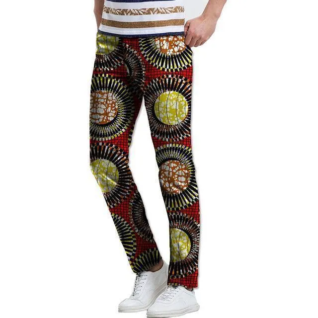 Kitenge Trousers Slim Fit Pants For Men