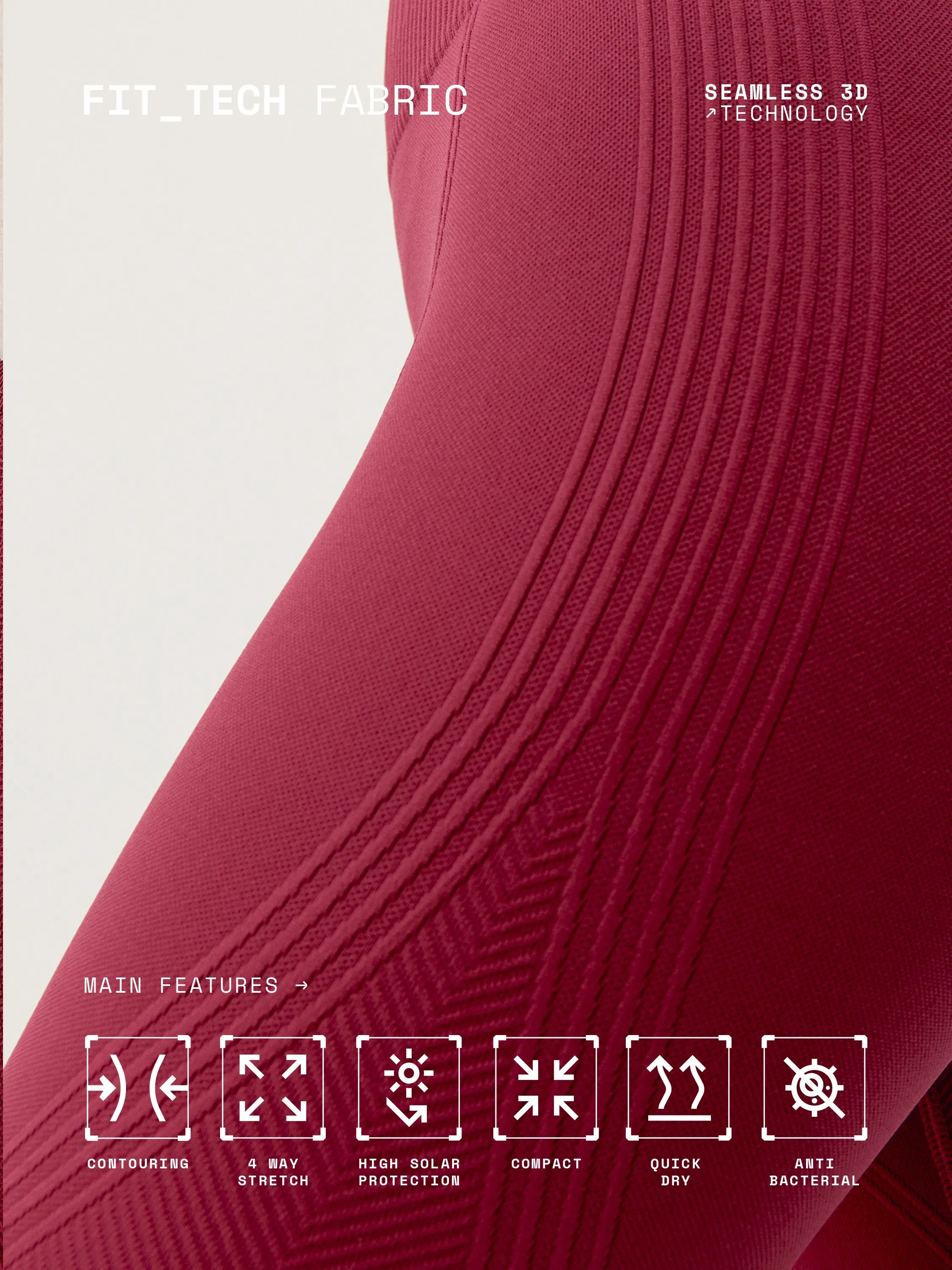 Legging India - Groseille