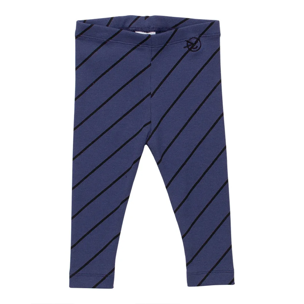Legging Luna Night Blue Diagonal Stripe
