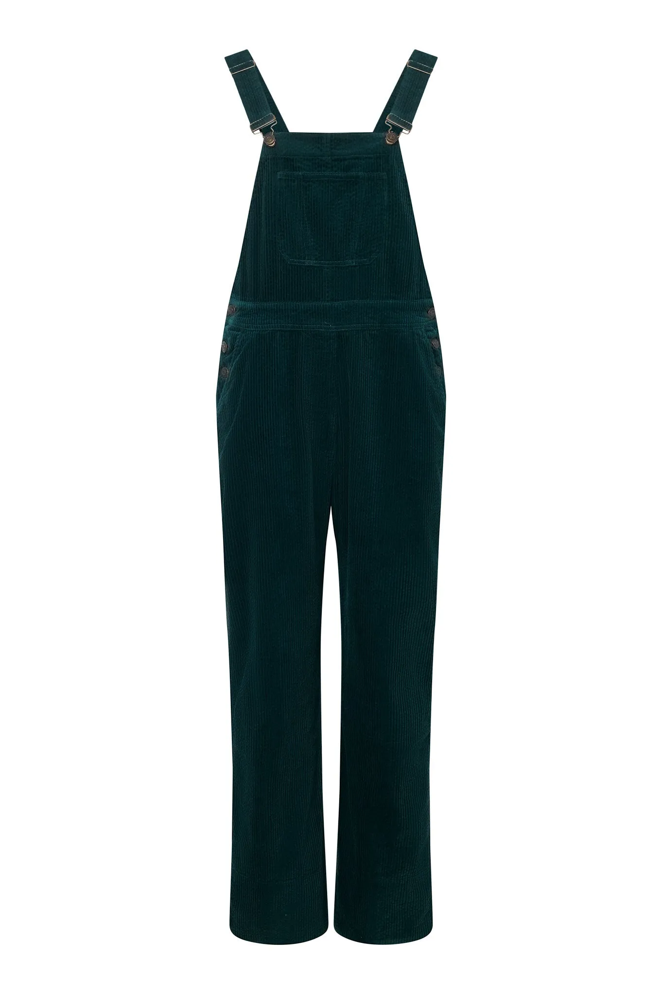 LENI Organic Cotton Corduroy Dungaree - Marine Green