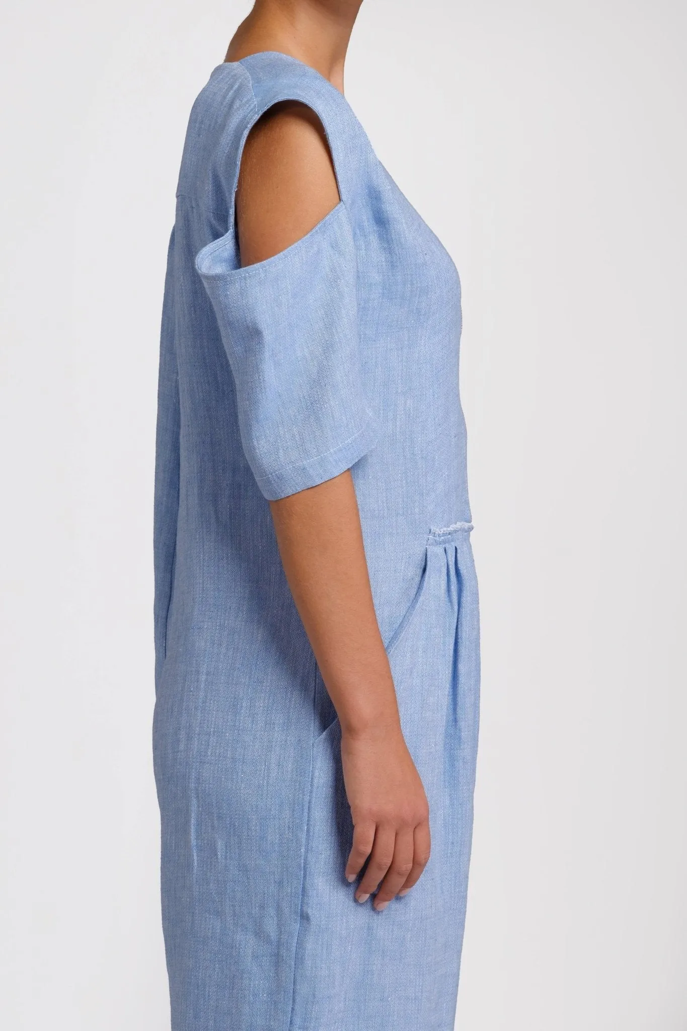 Light blue hemp jumpsuit