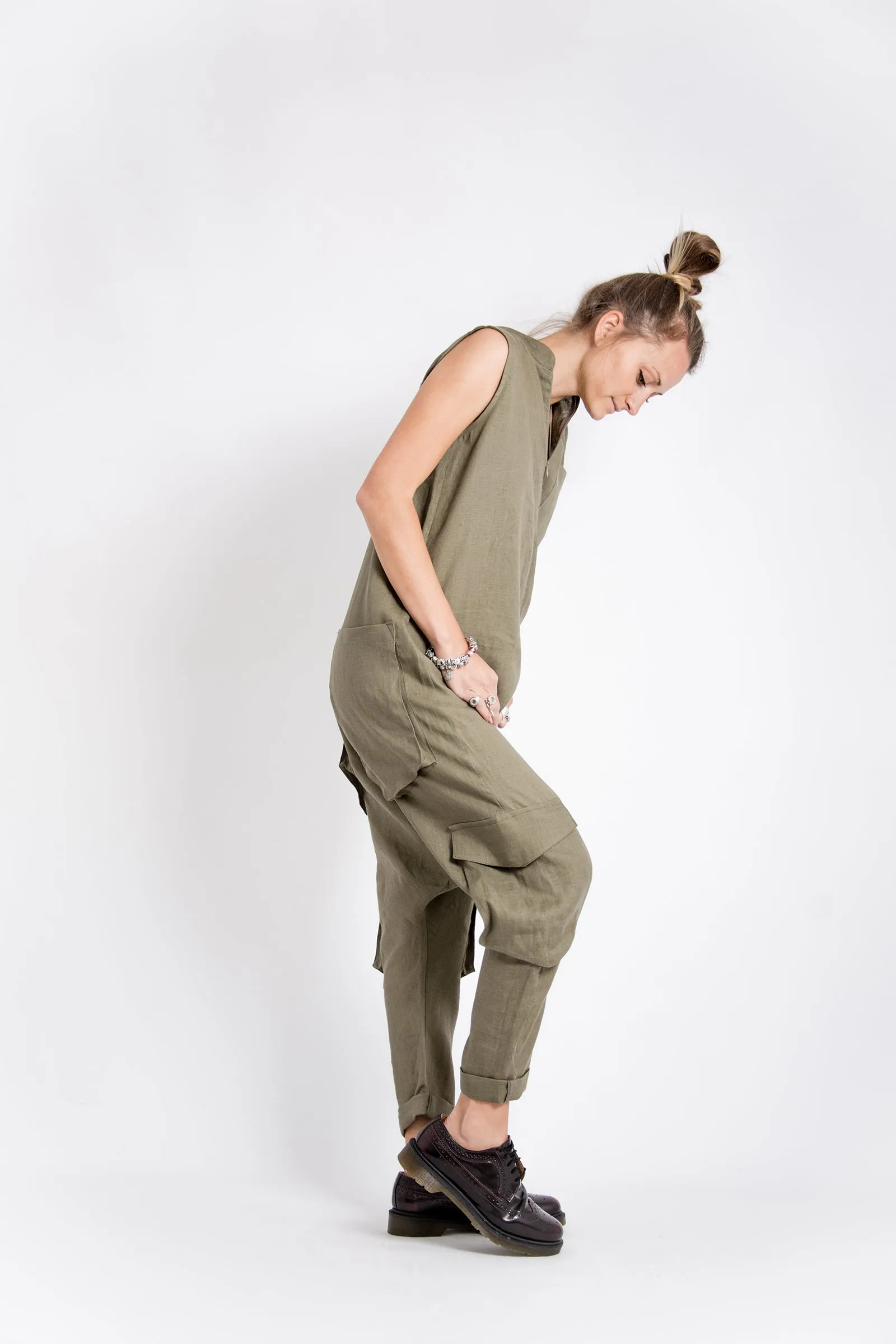 Linen Harem Jumpsuit