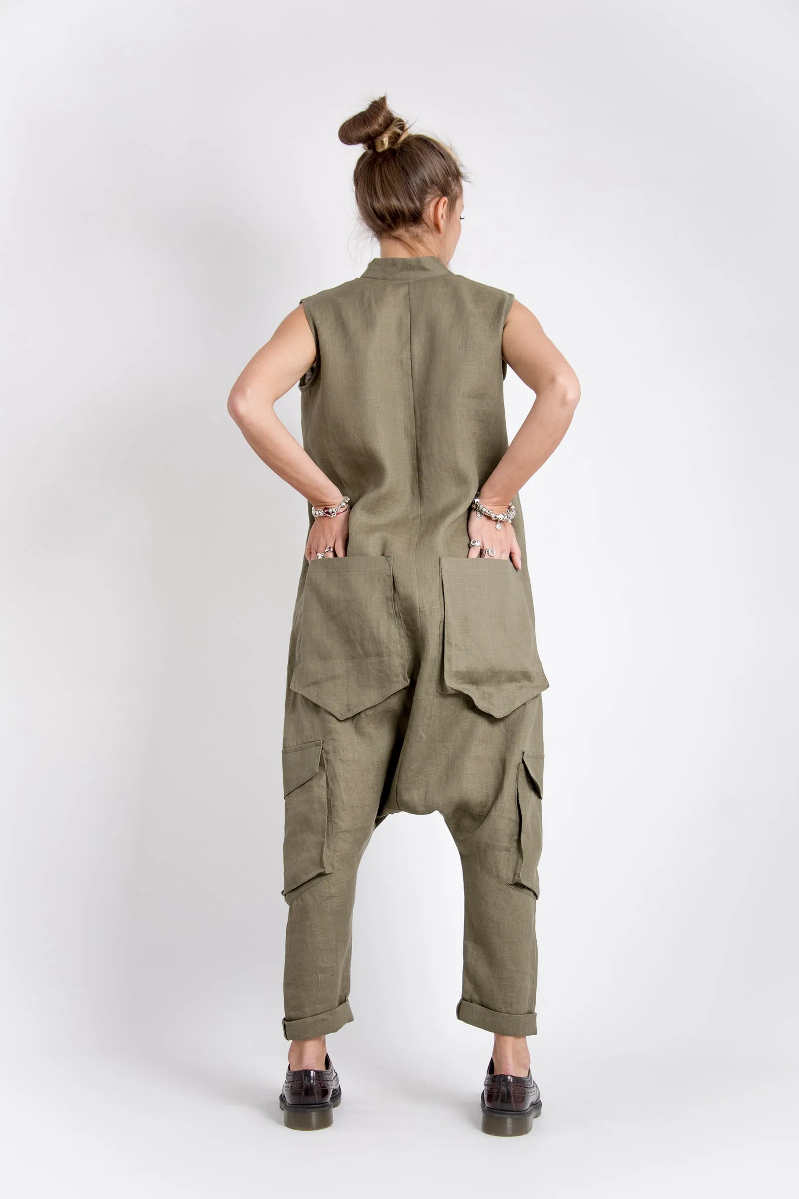 Linen Harem Jumpsuit