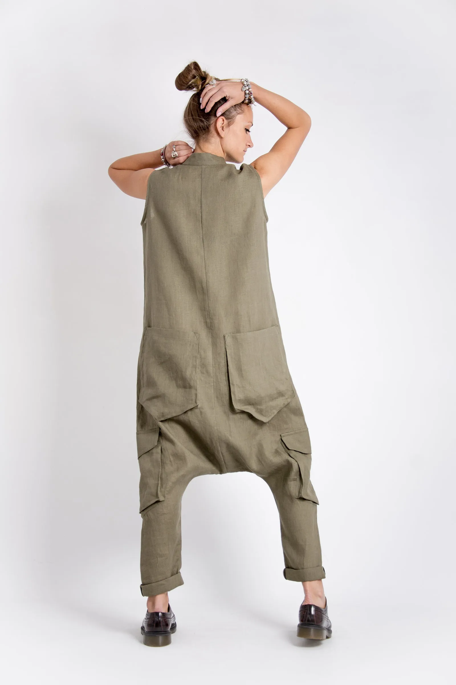 Linen Harem Jumpsuit