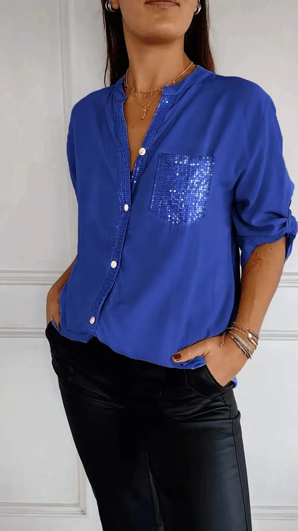 Long-sleeve Casual Shirt Commute Style Women's