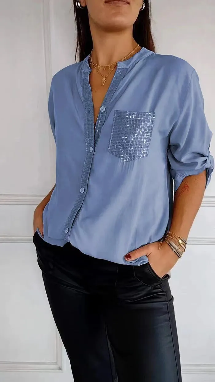 Long-sleeve Casual Shirt Commute Style Women's