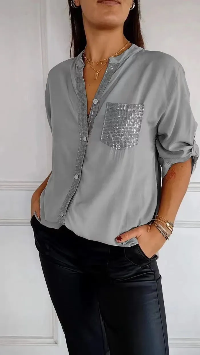 Long-sleeve Casual Shirt Commute Style Women's