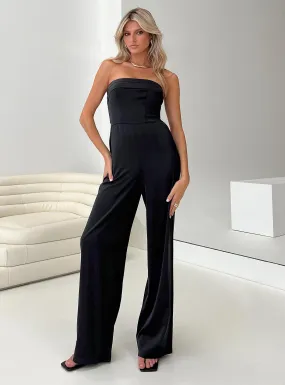 Loreno Strapless Jumpsuit Black