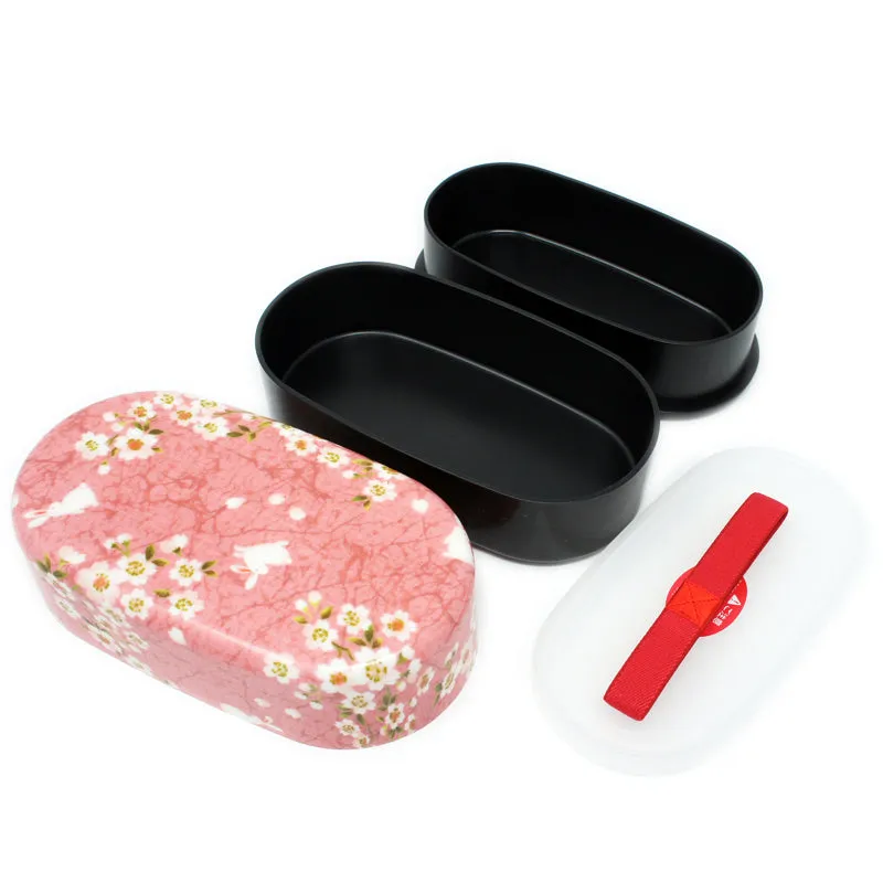Lunch Box Sakura & Rabbit Pink