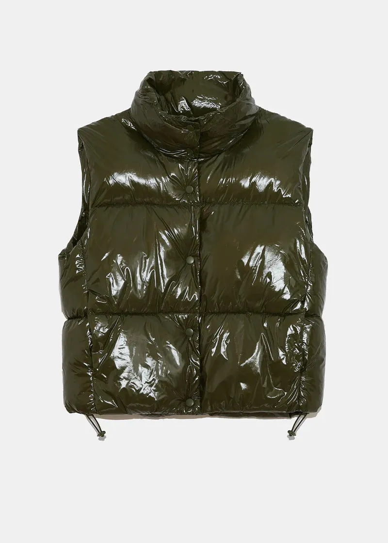 Marmi Puffer Gilet | Army