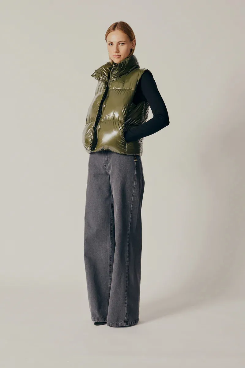 Marmi Puffer Gilet | Army