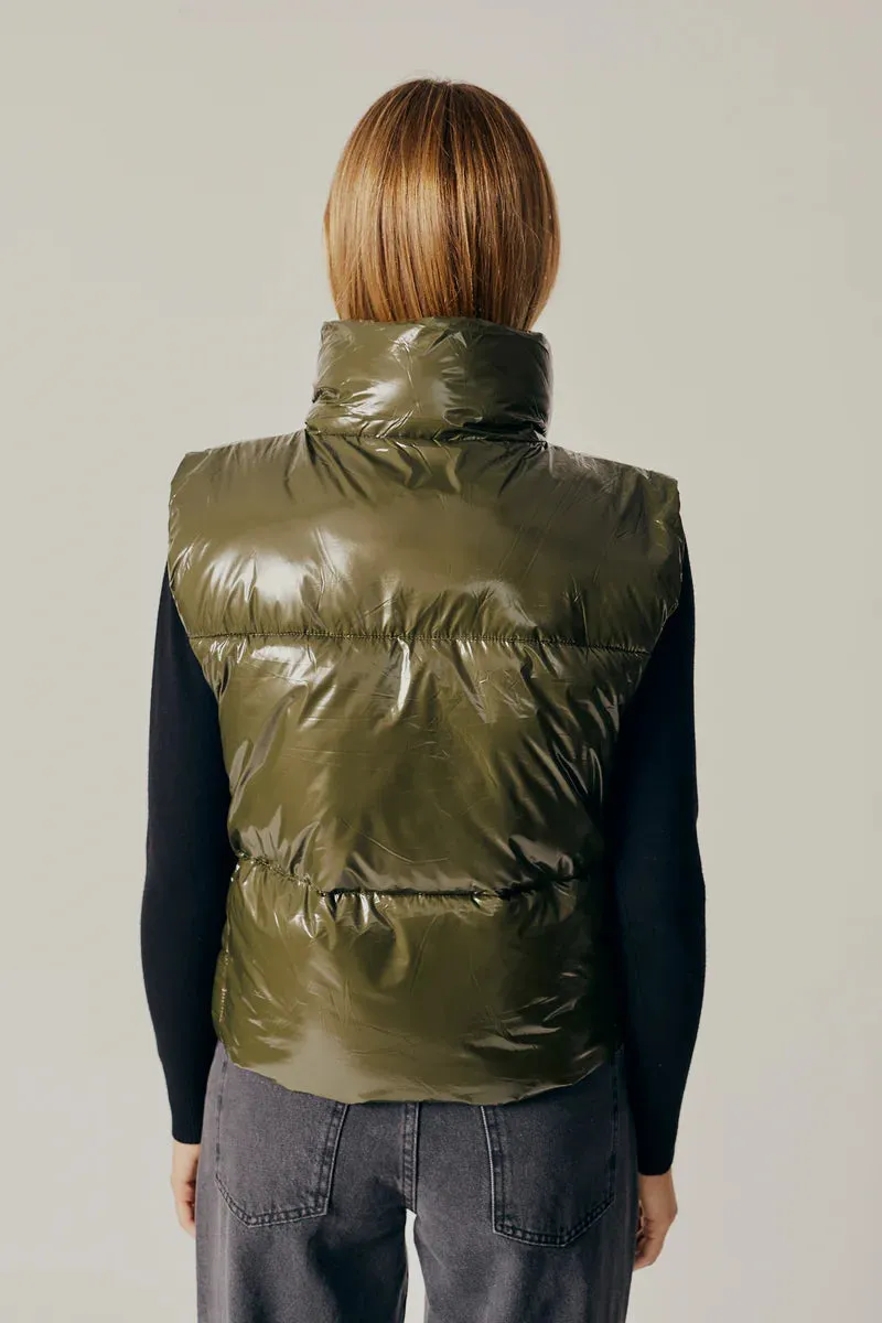 Marmi Puffer Gilet | Army
