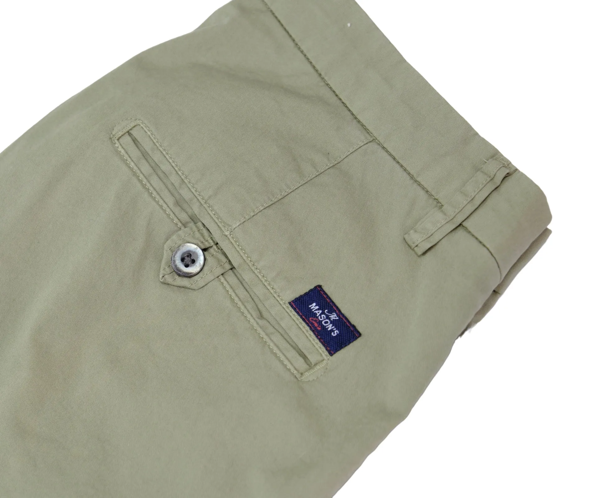 Mason's - Green Mid-Rise Cotton Trousers 48